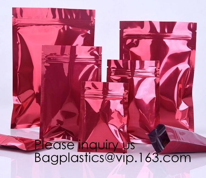 Top zip plastic bag food packaging/ 3 side seal zipper bag/ stand up pouch ziplock bag for meat,pork,beef,sea food pack