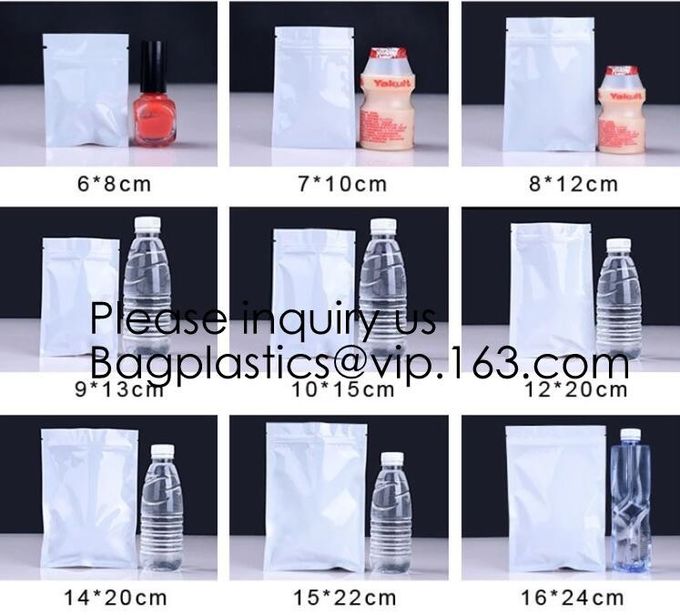 Top zip plastic bag food packaging/ 3 side seal zipper bag/ stand up pouch ziplock bag for meat,pork,beef,sea food pack