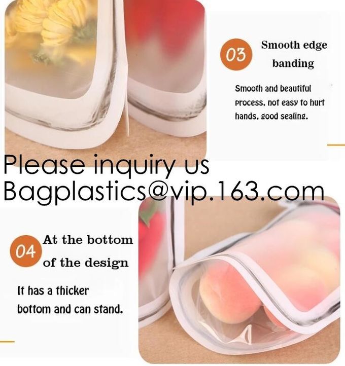 Custom Printed Mason Jar Stand Up Zip Lock Pouch Snack Food Packaging Bag,PE Storge Bag Kitchen Refrigerator Food Sealed